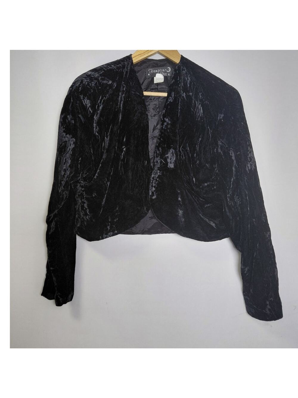 Vintage Hampton Nites Made in USA Black Bolero Size XL
